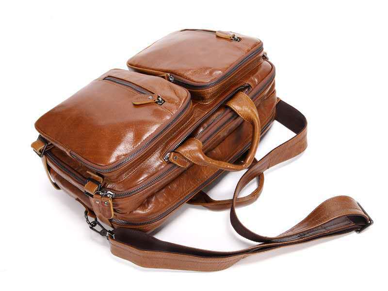 Men's Multi-functional First-layer Imported Leather Bag CJD