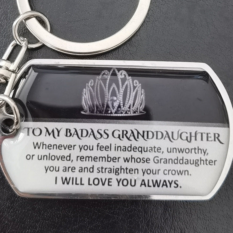 To My Badass Metal Keychains LadyShow.Store