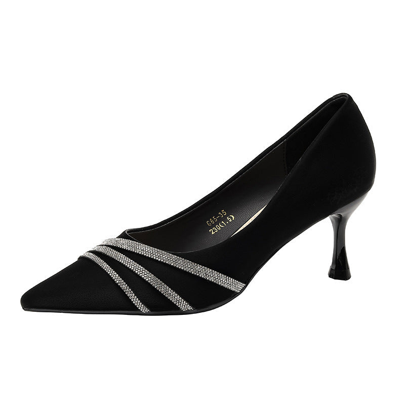 Pointed Stiletto Heel Classy Shoes Women LadyShow.Store