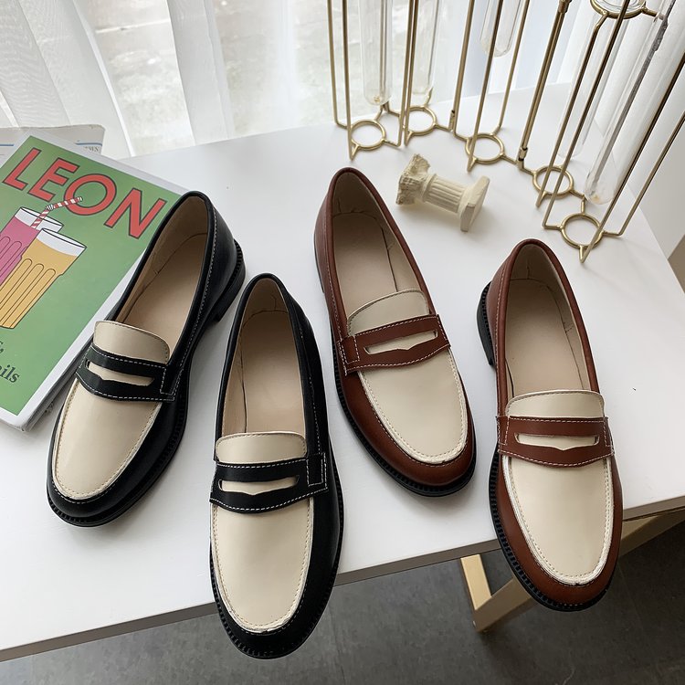 Vintage Slip-On Leather Shoes for Women LadyShow.Store