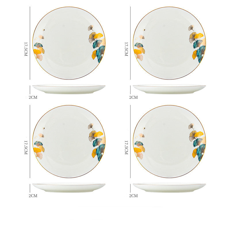 Dinner Plates Ceramic Steak Plate Web Porcelain LadyShow.Store