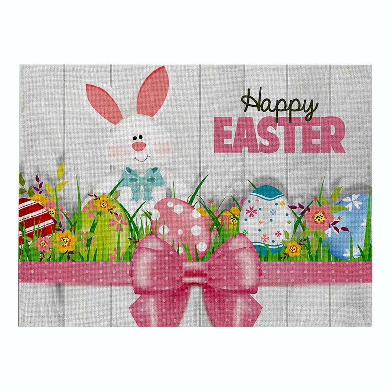 Home Cartoon Rabbit Kitchen Insulation Coaster Anti-scalding Cotton And Linen Western Placemat PearlNestDecor.com