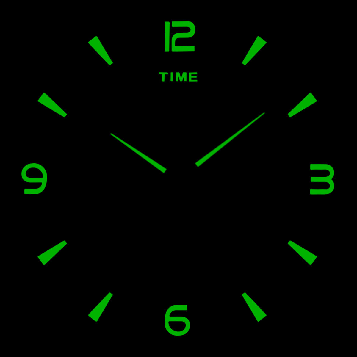 Luminous Stereo Digital Large Wall Clock Creative Wall Stickers PearlNestDecor.com