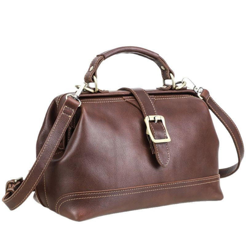Top Layer Cowhide Dual-use Women's Shoulder Messenger Bag Large Capacity LadyShow.Store
