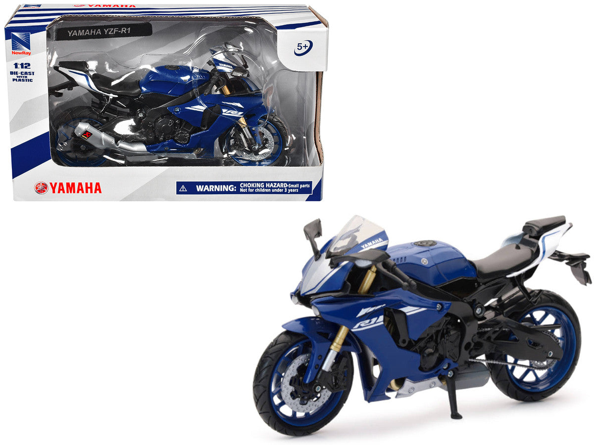 Yamaha YZF-R1 Motorcycle Blue 1/12 Diecast Model by New Ray LuxuryLifeWay Online Store