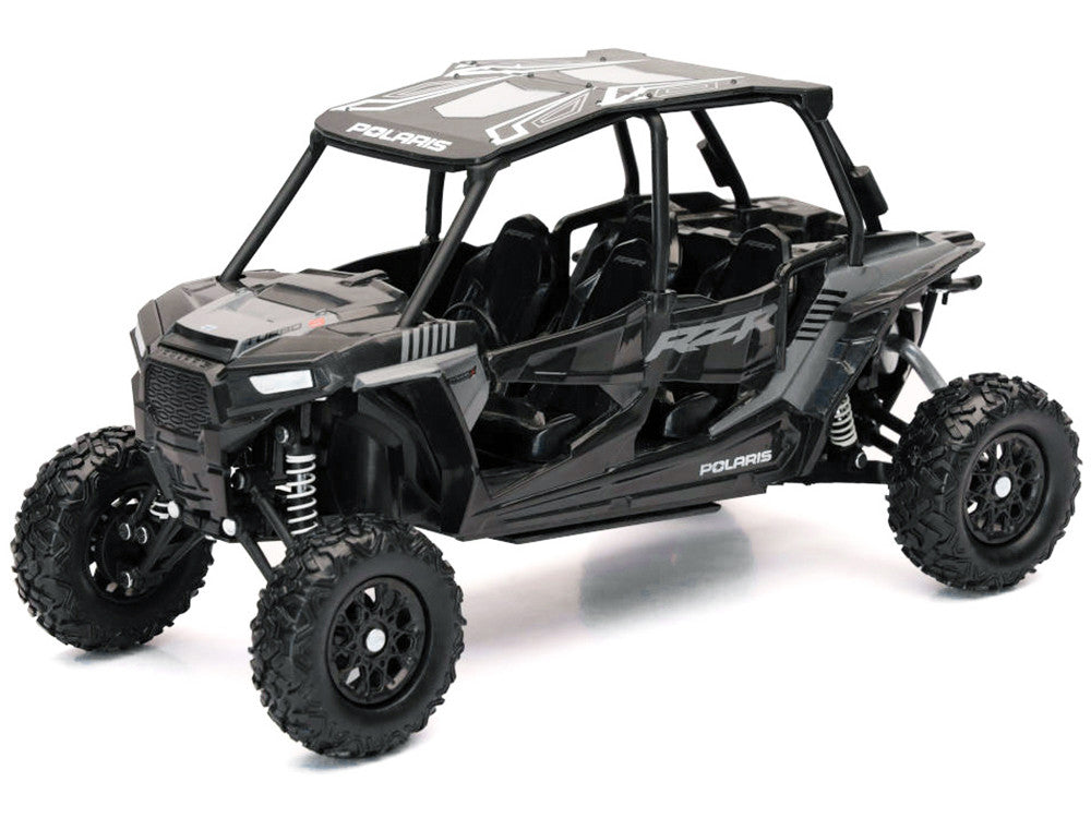 Polaris RZR XP 4 Turbo EPS Sport UTV Onyx Black with Gray Graphics 1/18 Diecast Model by New Ray LuxuryLifeWay Online Store