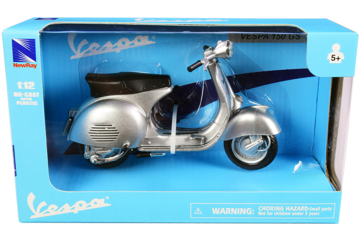 Vespa 150 GS Silver Metallic 1/12 Diecast Motorcycle Model by New Ray LuxuryLifeWay Online Store