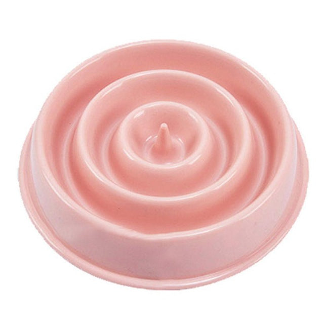 Plastic Pet Dogs And Cats Choke Prevention Slow Food Bowl Pets Fashion