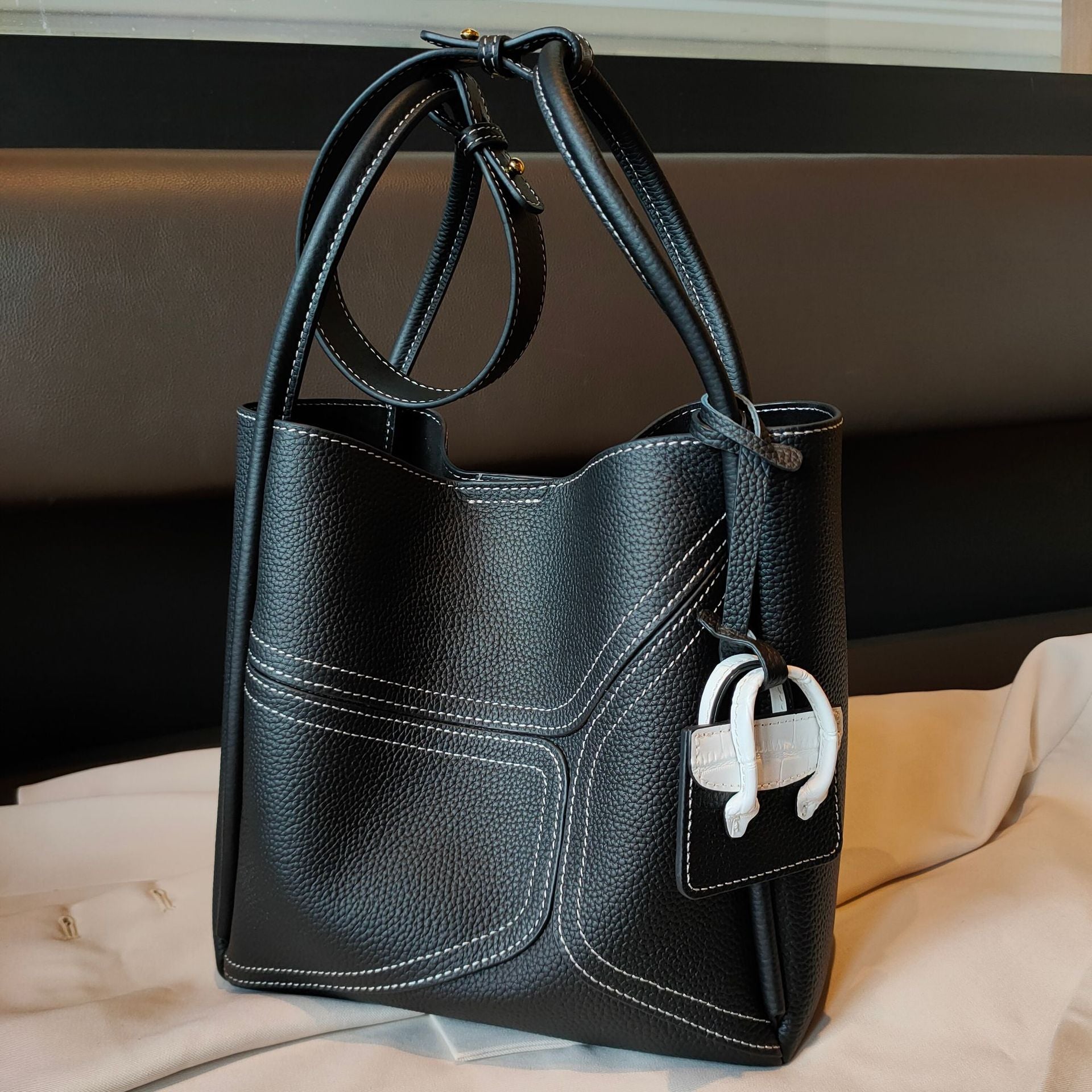 Underarm Bag Contrast Color Basket Handbag Shoulder Crossbody LadyShow.Store