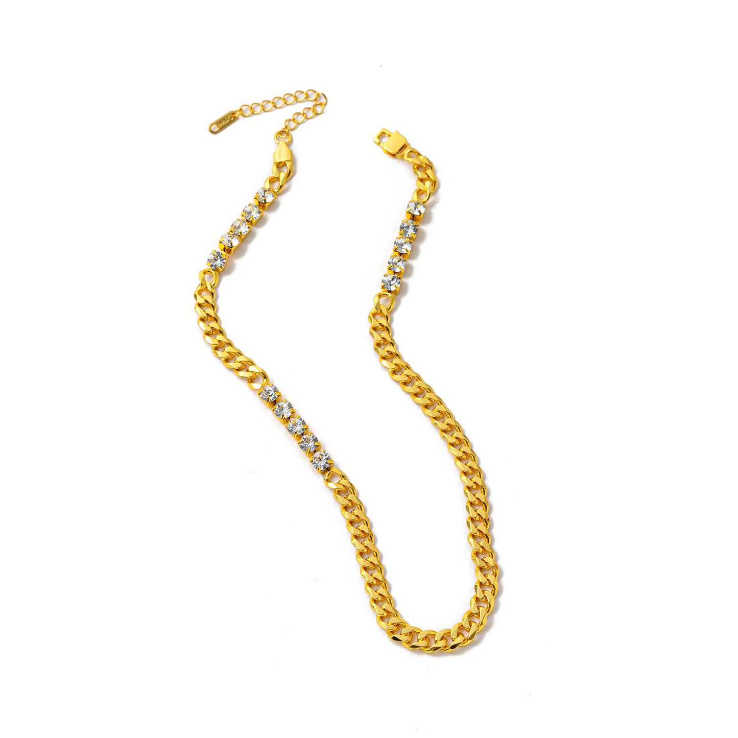 Electroplating Gold Hip-hop Titanium Steel Bracelet Necklace Color Protection LadyShow.Store