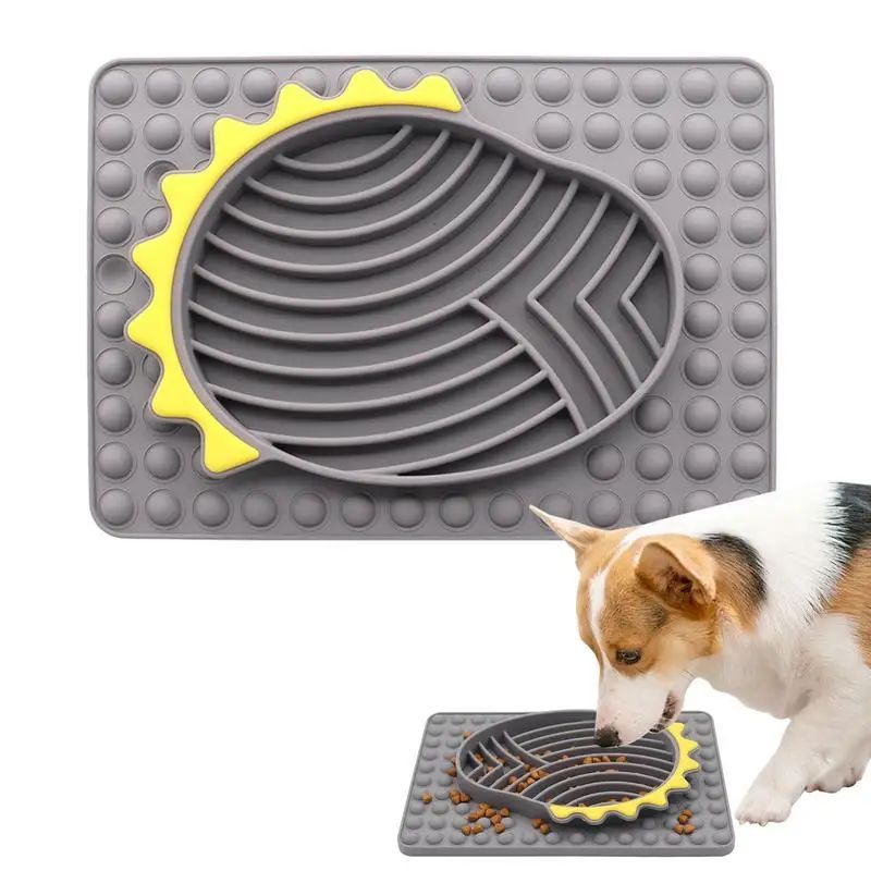 Slow Feeder Dog Bowls Stable Slow Feeder Licking Mat For Pets Slow Eating Smooth Texture Lick Pad For Pet Dog Puppy Cat Kitten Pets Fashion