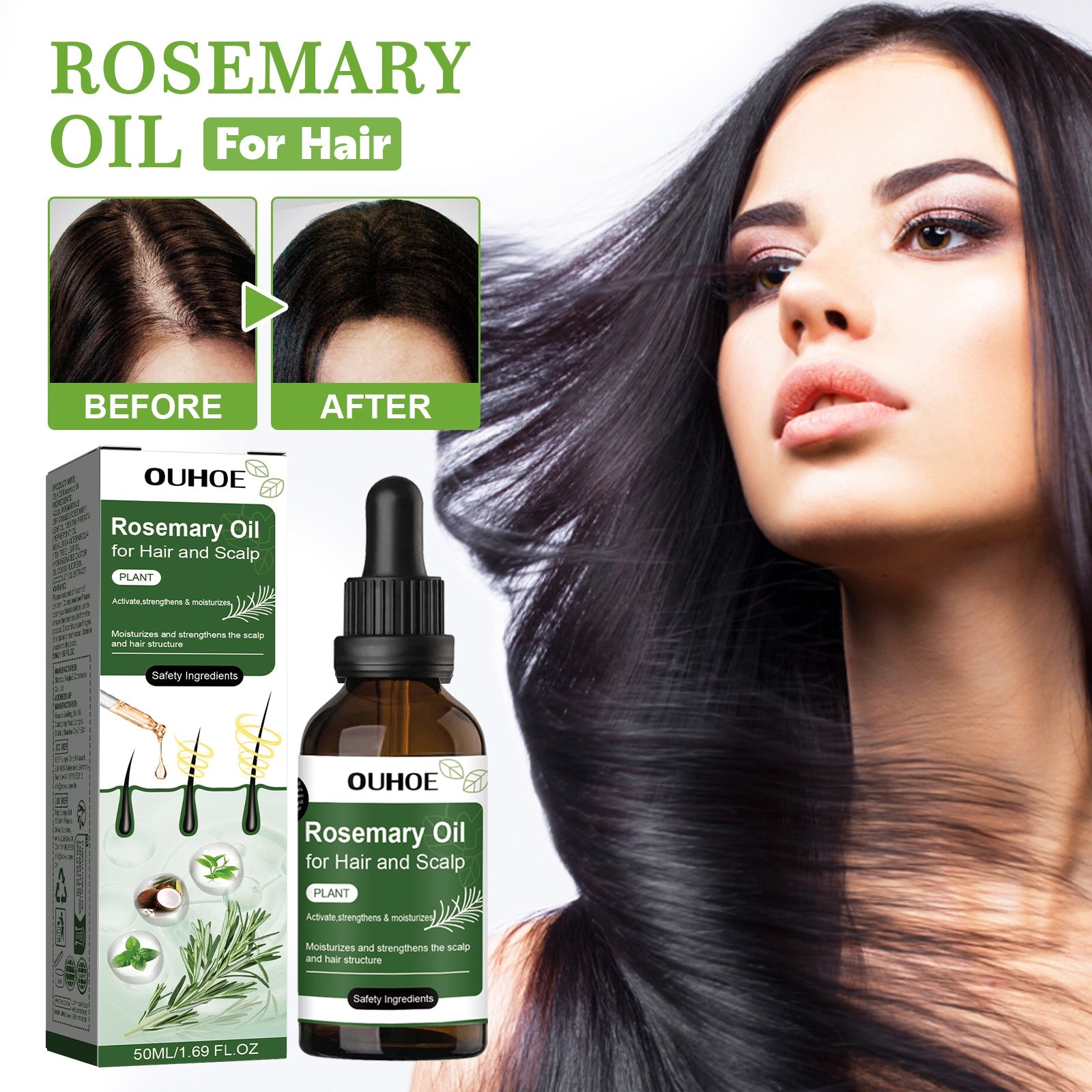 Hair Care Rosemary Oil 50ml Tri Light Beauty