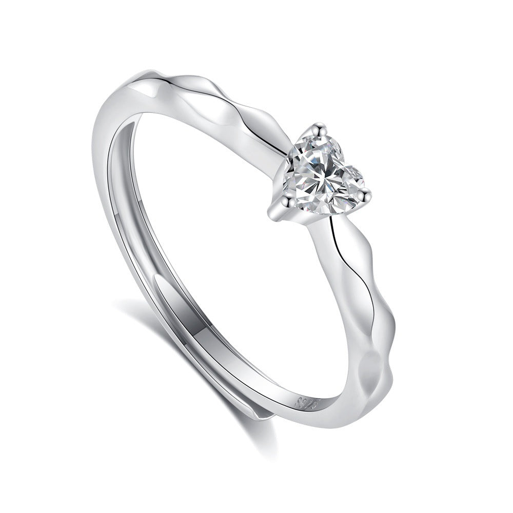 S925 Silver Adjustable Ring For Couples LadyShow.Store