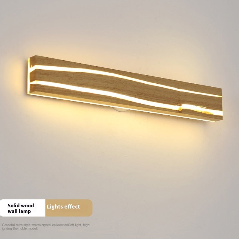 Solid Wood Crack Creative Wall Lamp Background Wall LED Strip Wall Lamp PearlNestDecor.com
