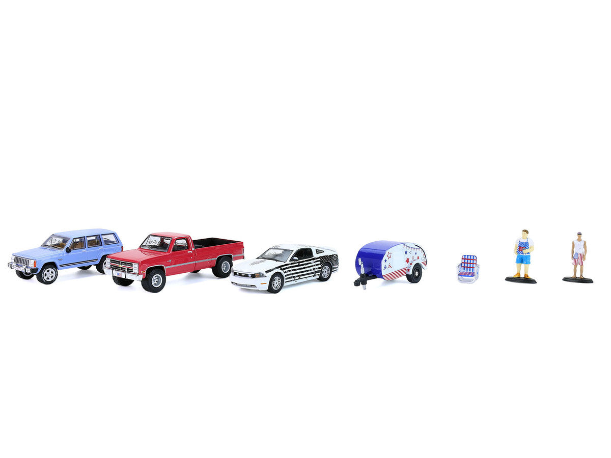 "Summer Cookout Diorama" Set of 7 pieces 1/64 Diecast Model Cars by Greenlight LuxuryLifeWay Online Store