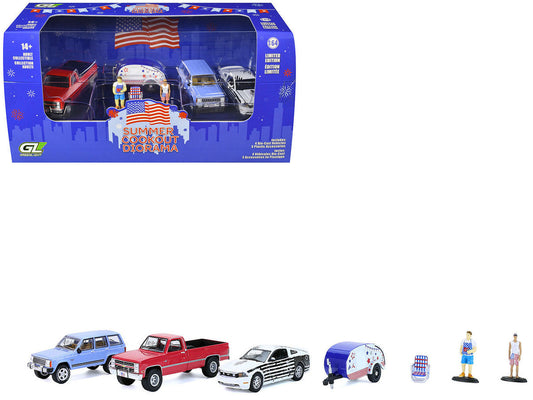 "Summer Cookout Diorama" Set of 7 pieces 1/64 Diecast Model Cars by Greenlight LuxuryLifeWay Online Store