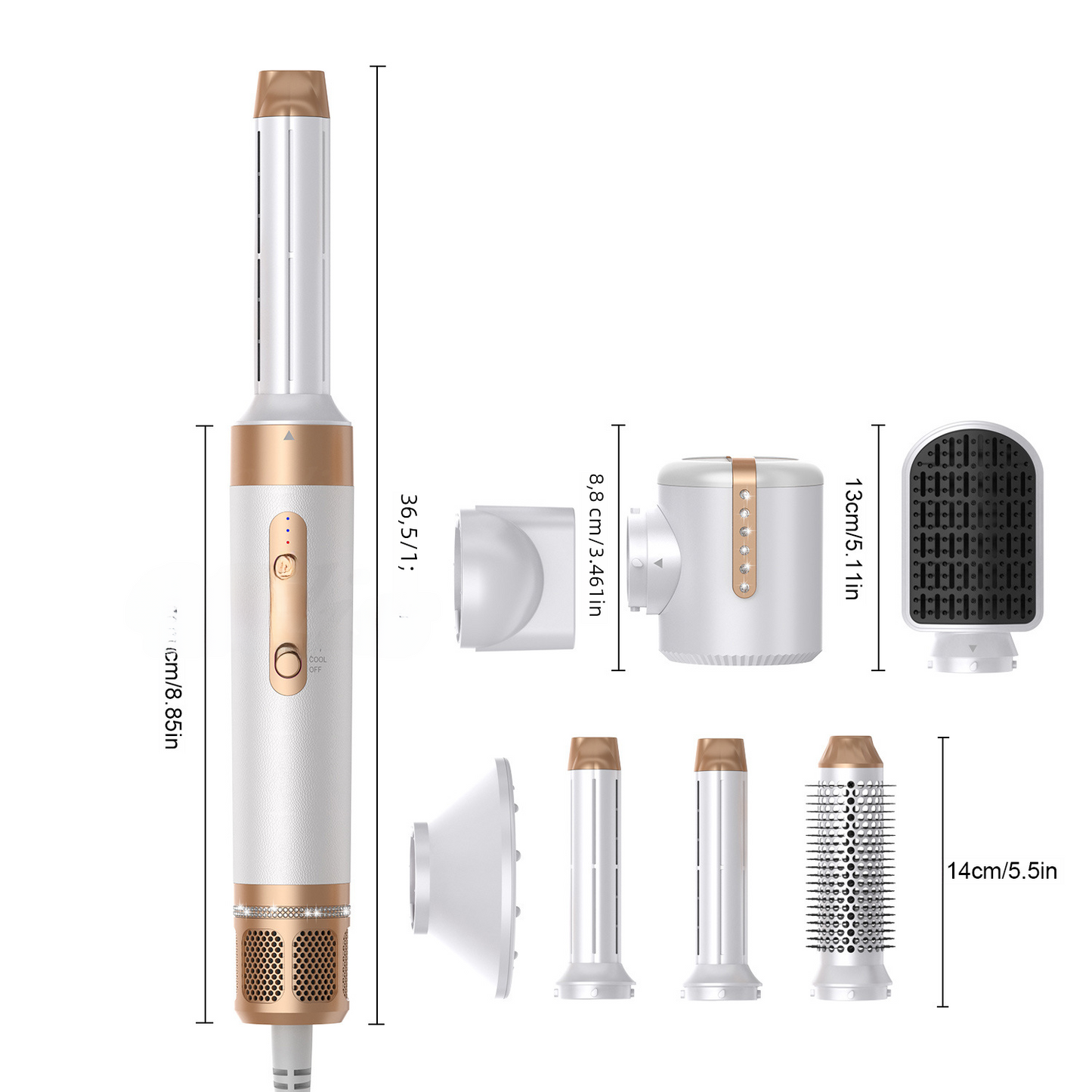 7-in-1 High-Speed Hot Air Brush for Styling LadyShow.Store