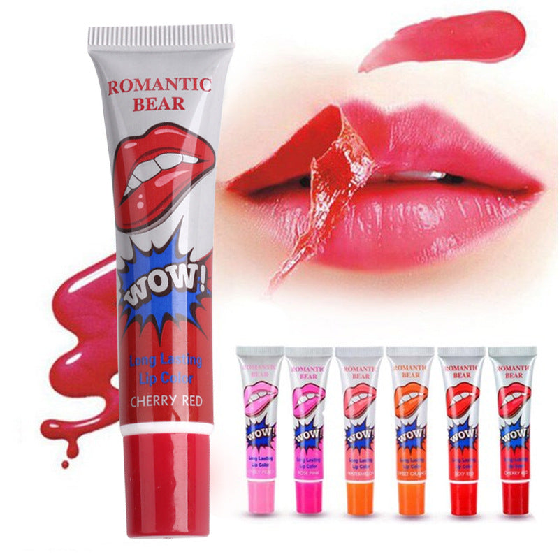 Amazing 6 Colors Peel Off Liquid Lipstick Waterproof Long Lasting Lip Gloss Mask Moisturizer Makeup Tear Pull Lip Lint Cosmetic LadyShow.Store