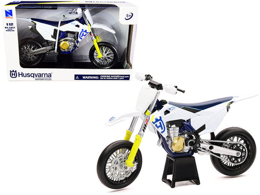 Husqvarna FS450 White and Blue 1/12 Diecast Motorcycle Model by New Ray LuxuryLifeWay Online Store