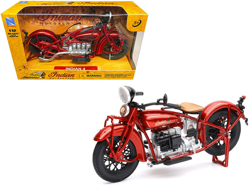 1930 Indian 4 Red 1/12 Diecast Motorcycle Model by New Ray LuxuryLifeWay Online Store