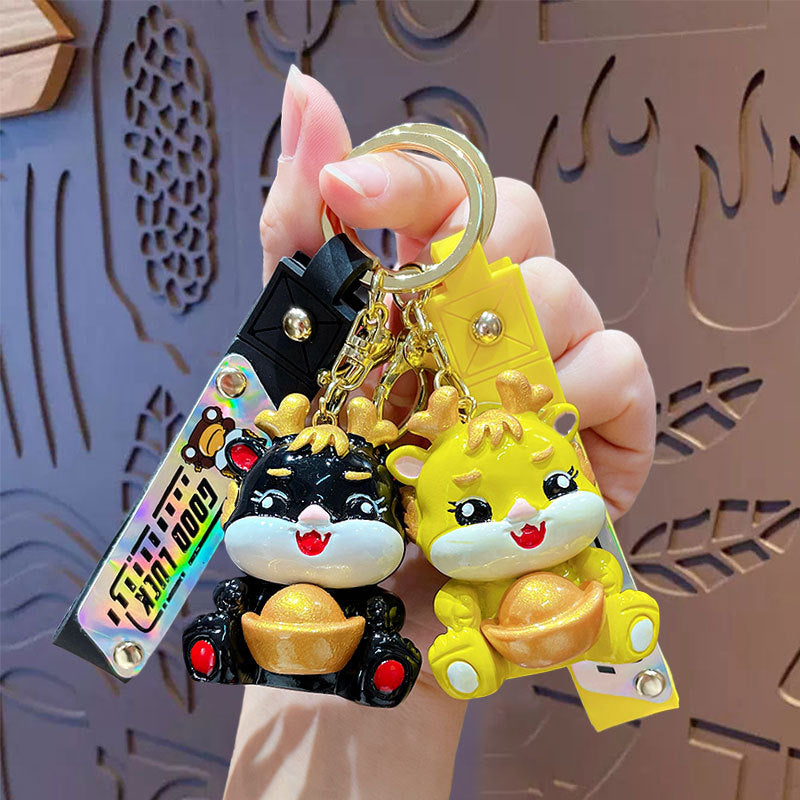 Creative Fashion Small Dragon New Year Keychain Pendant LadyShow.Store