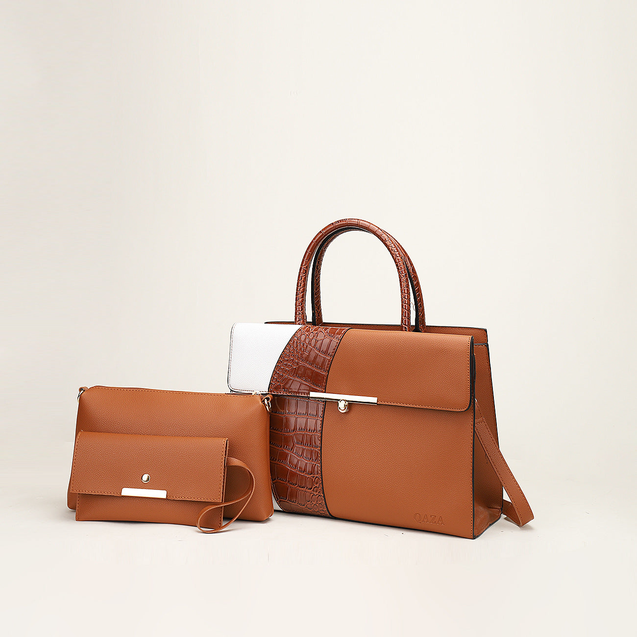 Winter New Color Contrast 3-Piece Mother Bag Set Pi-Mart