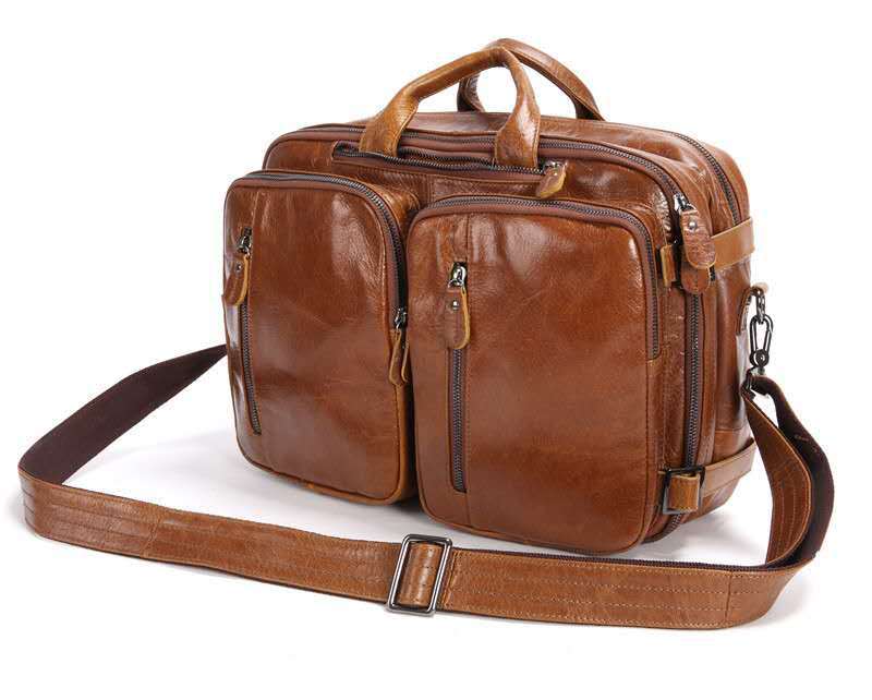 Men's Multi-functional First-layer Imported Leather Bag CJD