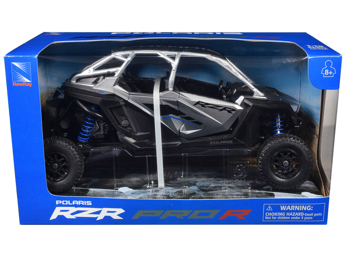 Polaris RZR Pro R UTV Silver Metallic and Black 1/18 Diecast Model by New Ray LuxuryLifeWay Online Store
