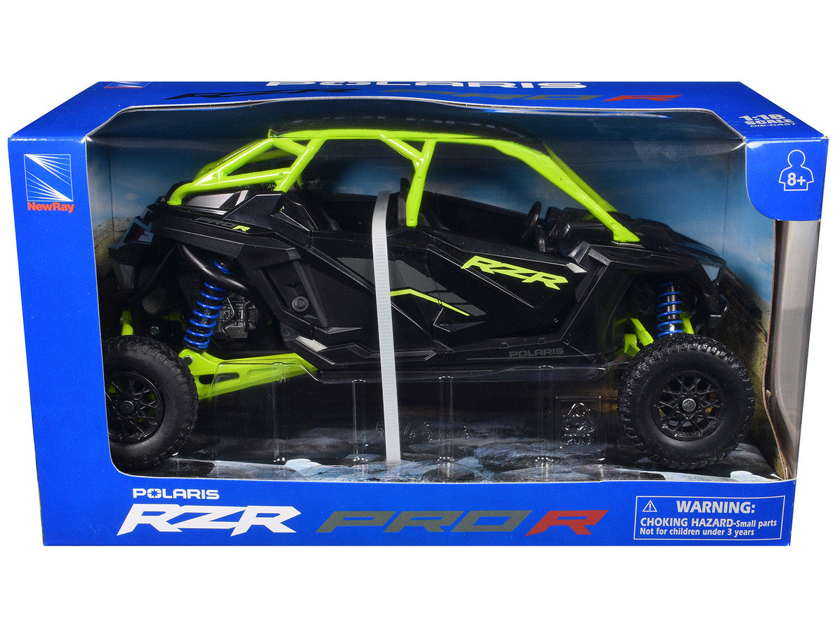 Polaris RZR Pro R UTV Black and Lime Green 1/18 Diecast Model by New Ray LuxuryLifeWay Online Store