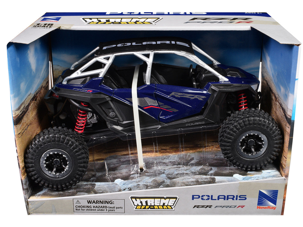 Polaris RZR Pro R UTV Blue with Black Top "Xtreme Off-Road" Series 1/18 Diecast Model by New Ray LuxuryLifeWay Online Store