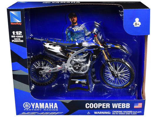 Yamaha YZ450F Motorcycle #2 Cooper Webb "Yamaha Factory Racing" 1/12 Diecast Model by New Ray LuxuryLifeWay Online Store