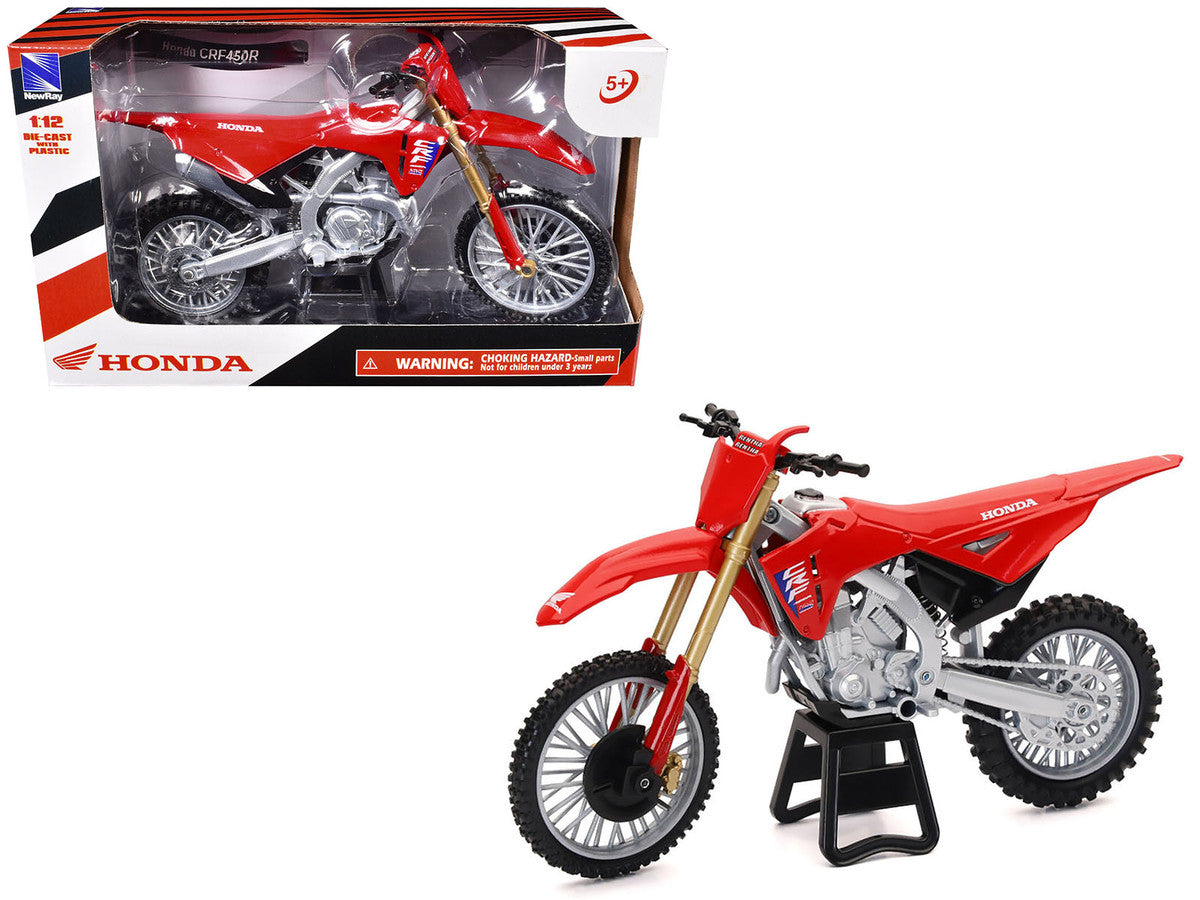 Honda CRF450R Motorcycle Red with Black Accents 1/12 Diecast Model by New Ray LuxuryLifeWay Online Store