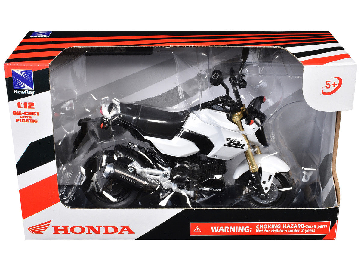 Honda GROM Motorcycle White 1/12 Diecast Model by New Ray LuxuryLifeWay Online Store