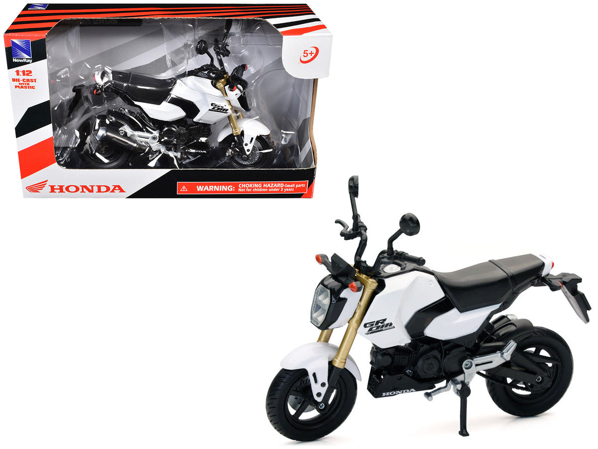 Honda GROM Motorcycle White 1/12 Diecast Model by New Ray LuxuryLifeWay Online Store