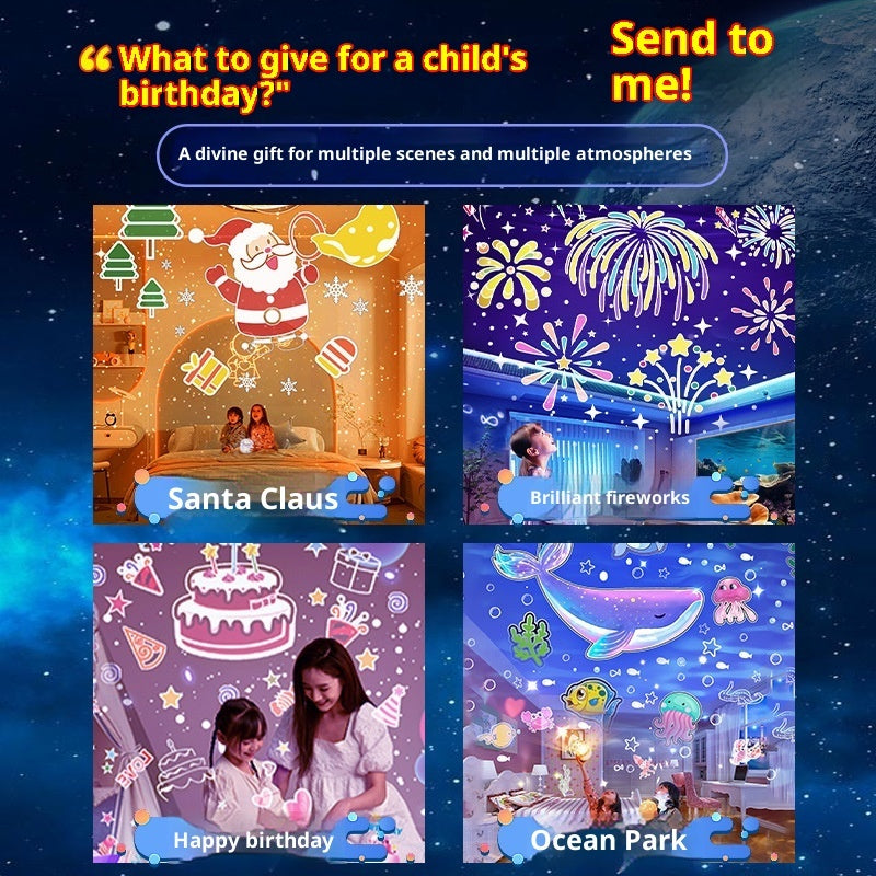 Rotating Starry Sky Starry Sky Projection Lamp Music Box