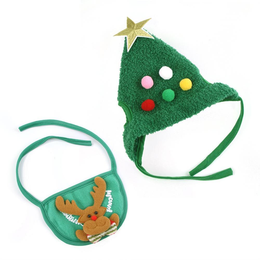 Pet Hat Christmas Tree Shape Pets Fashion