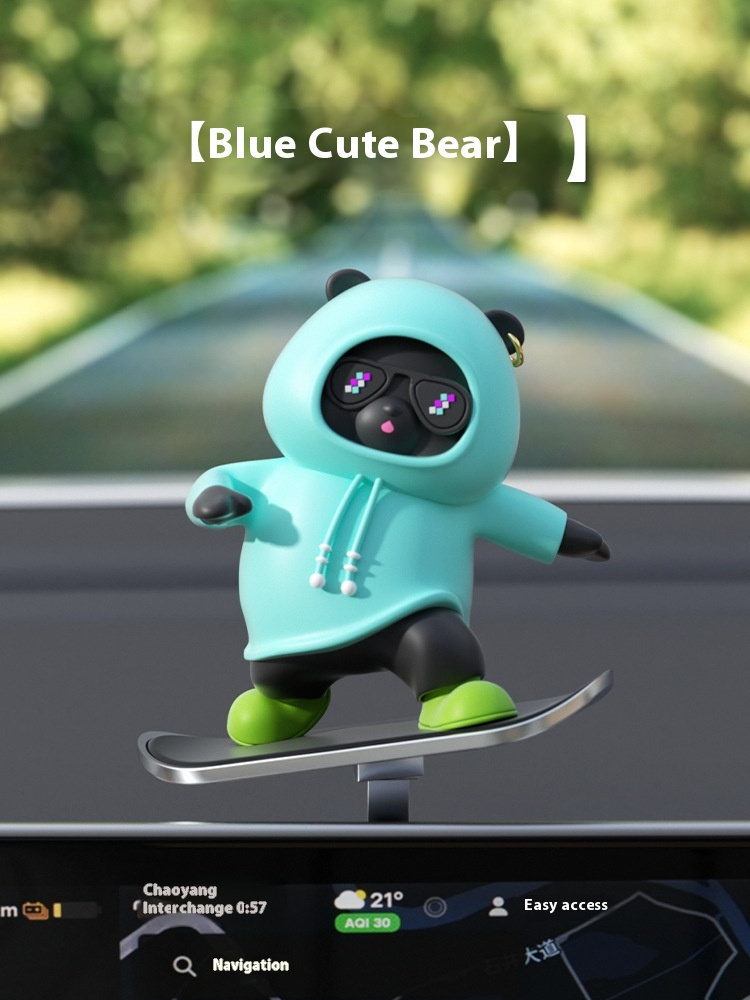 Cartoon Bear Car Skateboard Pi-Mart