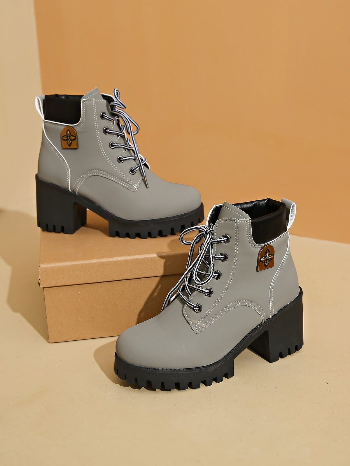 Chunky Heel Plus Size Martin Boots Thick Bottom Fashion All-match LadyShow.Store