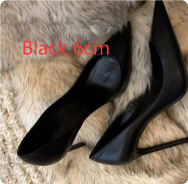 Elegant Black Stiletto Work Pumps NorixaFashion.com