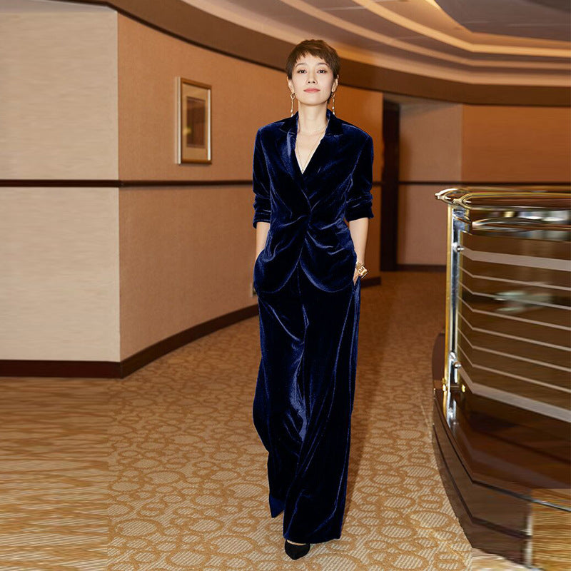 Velvet professional suit high-end women
