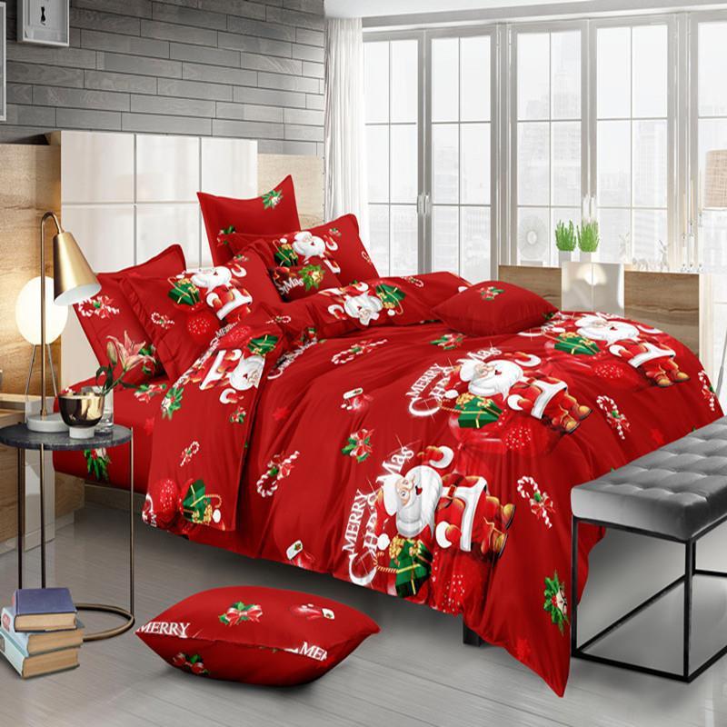 Santa bedding three-piece four-piece