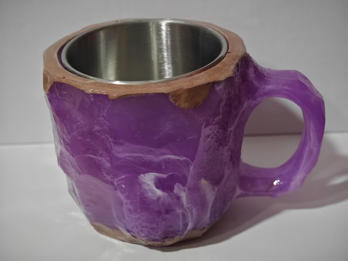 400ml Resin Mineral Crystal Coffee Mugs With Handles Elegant Fake Mineral Crystal Cup For Workplace Home Decor Christmas Gift Kitchen Gadgets PearlNestDecor.com