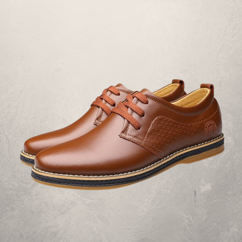 New Men's Shoes Round Toe Lace-Up Casual Shoes LadyShow.Store