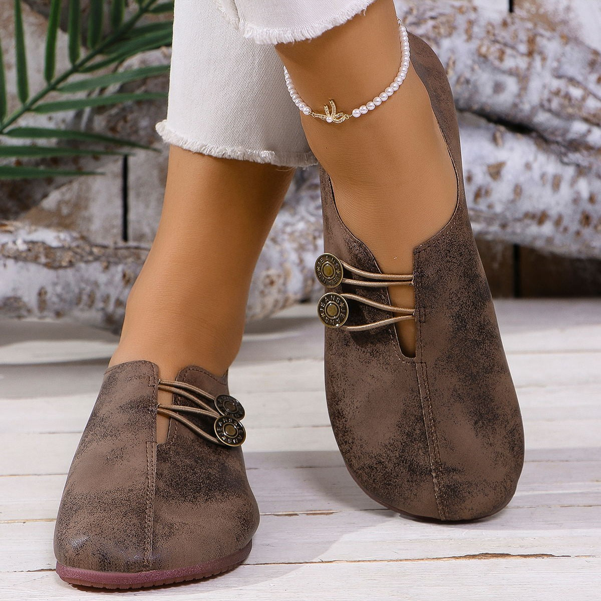 Ins Square Toe Slip-on Sandals Summer Fashion Soft Flat Shoes For Women CJD