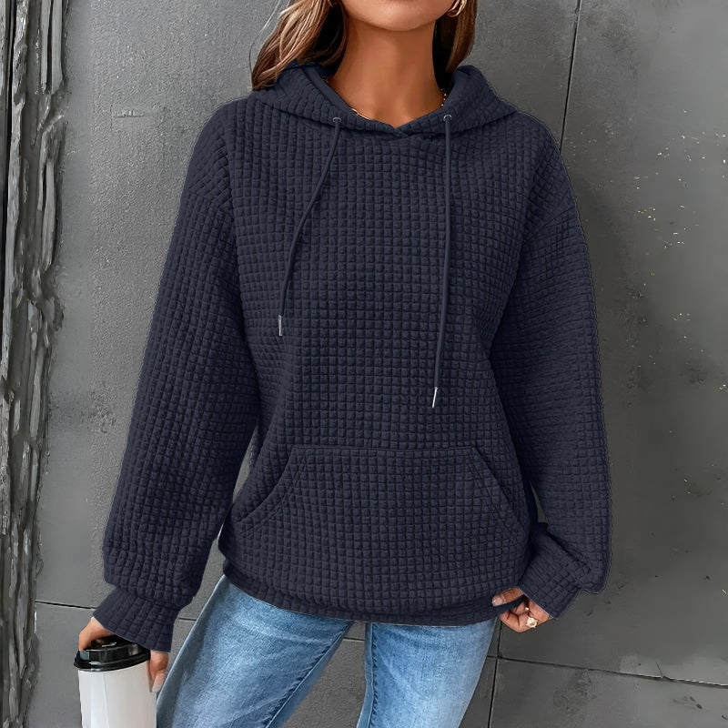 Women's Loose Fitting Hooded Long Sleeved Sweatshirt NorixaFashion.com