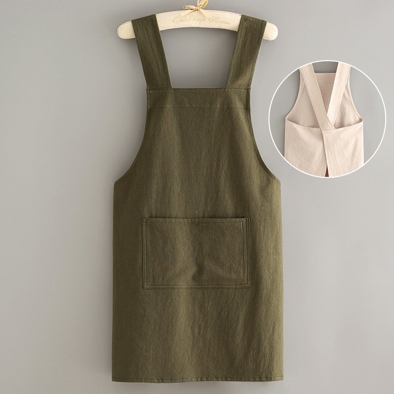 Canvas Breathable Cotton Linen Apron Household Kitchen Antifouling Wear-resistant PearlNestDecor.com