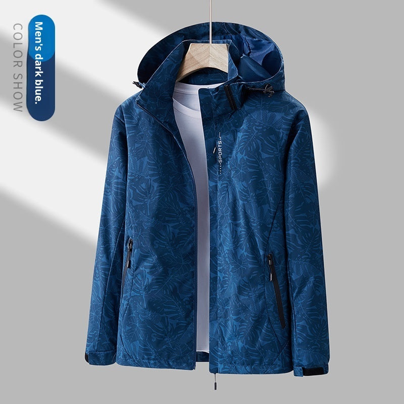 Women's Minimalist Printed Waterproof Outdoor Jacket LadyShow.Store