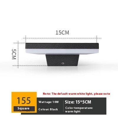 Led Outdoor Wall Lamp Simple Exterior Wall Waterproof Creative PearlNestDecor.com