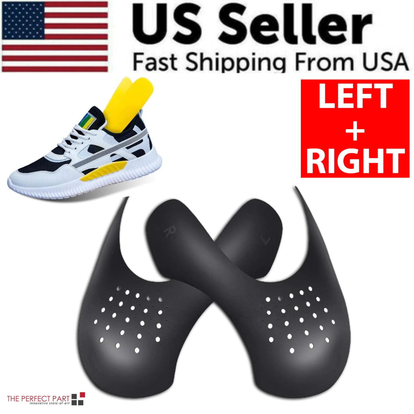 Pair Sneaker Shoe Anti Crease Protector Decreaser Toe Force Creasing Shoes Cover