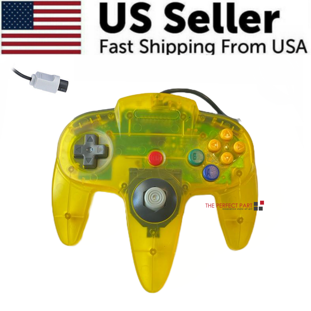 New Wired Controller Joystick Compatible With Nintendo 64 N64 Video Game Console Pi-Mart